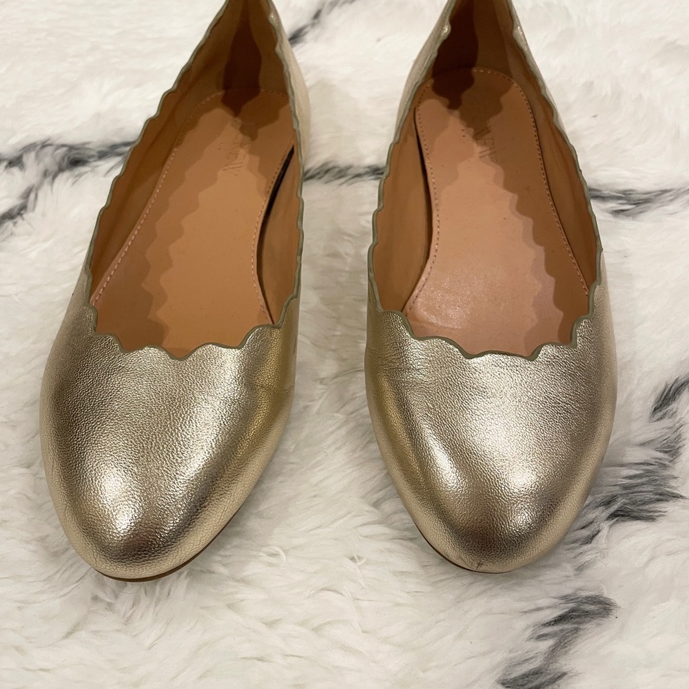 J Crew factory gold flats